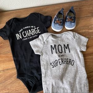 Gender Neutral Mom & Dad Onesies